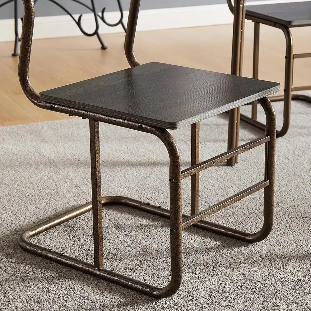 Oblivis Modern Elegant 4 Chair Wood Table